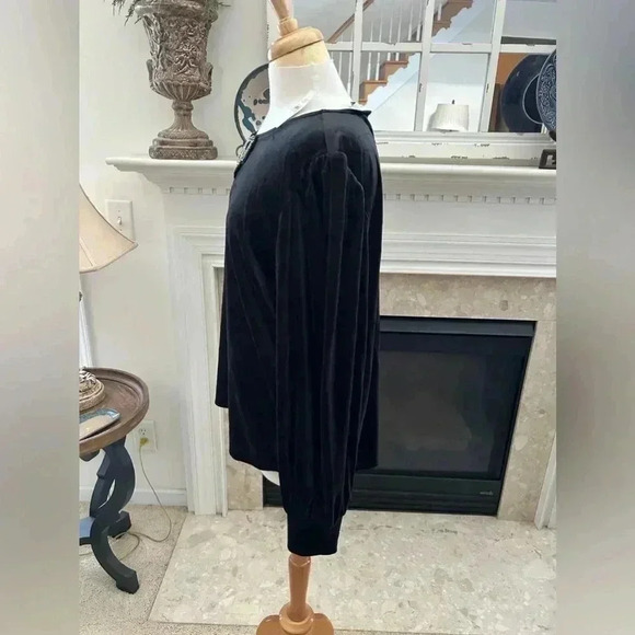 NWT Loft Velvet Look Embellished Top - Picture 5 of 9